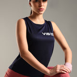 Women's Scoop Neck Tank Top with Chest Print