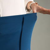 Women's Flared Workleisure Pant with Wide Bell Bottom Slit & Hollywood Waistband
