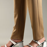Women's Ankle Length Workleisure Pant with Front Pleat and Zipper Opening