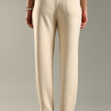 Women's Ankle Length Workleisure Pant with Front Pleat and Zipper Opening