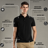 Men Stylish Polo With Button Closure