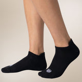 Nylon Low Ankle Socks With Rubber Grip  - Black