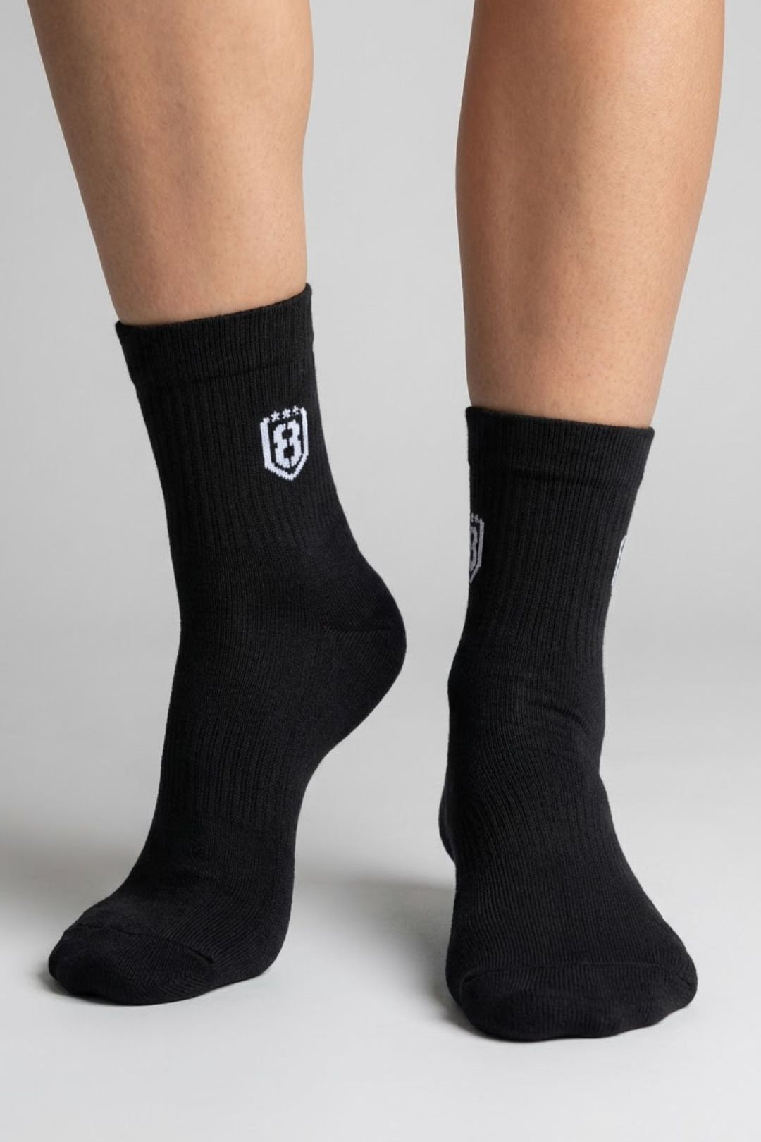 Nylon High Ankle Socks  - Black