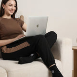 Nylon High Ankle Socks  - Black