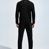 Men's High Neck Breathable Sports Tracksuit with Contrast Piping & Pockets