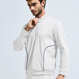 Men's High Neck Breathable Sports Tracksuit with Contrast Piping & Pockets