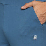 Close-up of men's stretch chinos – premium comfort and durability