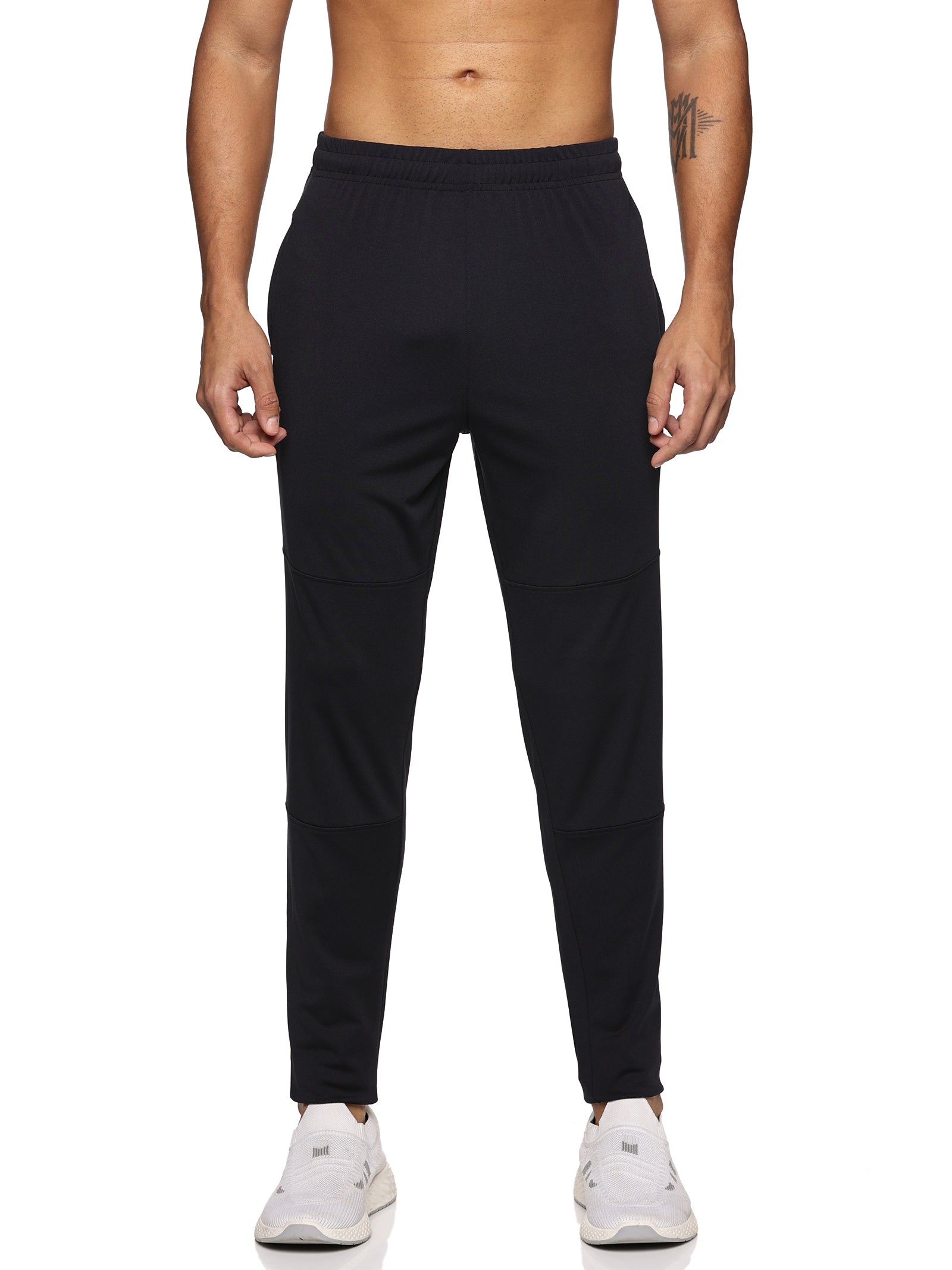 Comfortable navy track pants – moisture-wicking and breathable