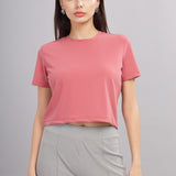 Women’s super stretchy ultra soft sweat wicking Nylon crop top