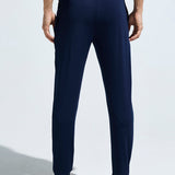 Men's High Neck Breathable Sports Tracksuit with Contrast Piping & Pockets