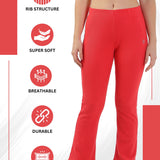 Women's Cotton Flared Stretchy and Slim Fit Pant