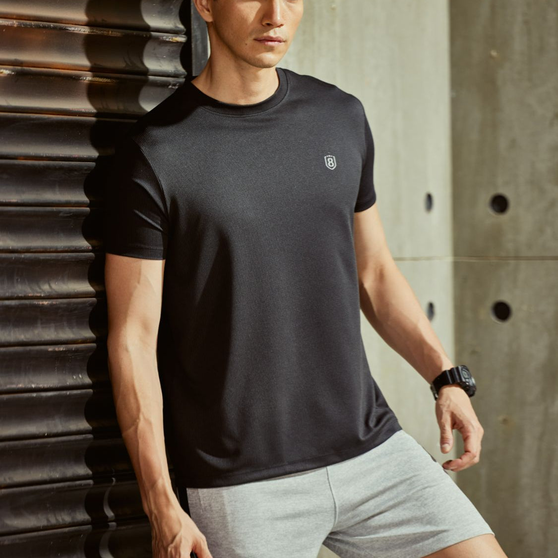 Men Cotton feel Super Stretchy Slim fit Polyester T Shirt