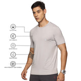 Men Cotton feel Super Stretchy Slim fit Polyester T Shirt