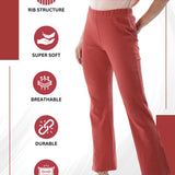 Women's Cotton Slim Flared Stretchy And slim Fit Slit Pant
