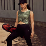 Women UPF Sun Protection Eco Friendly Yoga Sleeveless Cross Crop Top