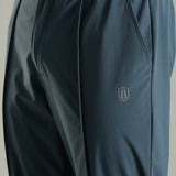 Men's Pintuck Pants with Double Button & Zipper Closure