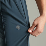 Men's Pintuck Pants with Double Button & Zipper Closure