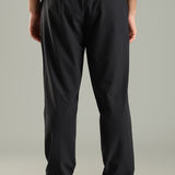 Men's Pintuck Pants with Double Button & Zipper Closure