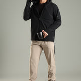 Men's All-Weather Water-Repellent Hoodie Jacket with Thumb hole