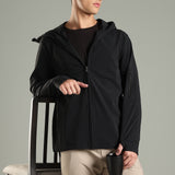 Men's All-Weather Water-Repellent Hoodie Jacket with Thumb hole