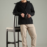 Men's All-Weather Water-Repellent Hoodie Jacket with Thumb hole