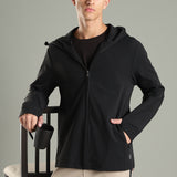 Men's All-Weather Water-Repellent Hoodie Jacket with Thumb hole
