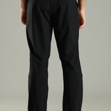Men's Workleisure Pants with Knee Pleat & Double Button Zipper Closure