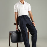 Men's Pintuck Stylish workleisure pant with elasticated drawstring