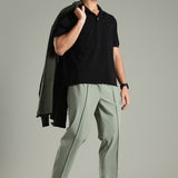 Men's Pintuck Stylish workleisure pant with elasticated drawstring