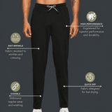 Men side pocket with Zipper closing and outside Drawstring Track Pants