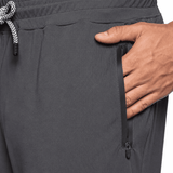 Men side pocket with Zipper closing and outside Drawstring Track Pants