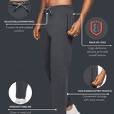 Men side pocket with Zipper closing and outside Drawstring Track Pants