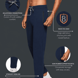 Men side pocket with Zipper closing and outside Drawstring Track Pants