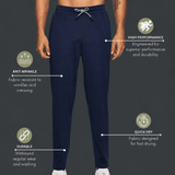 Men side pocket with Zipper closing and outside Drawstring Track Pants