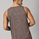 Men Slim Fit Sleeveless Tank Top with Arrow Print at Chest