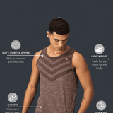 Men Slim Fit Sleeveless Tank Top with Arrow Print at Chest