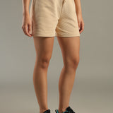 Women Shorts With Stylish Zipper Pocket At Both Sides
