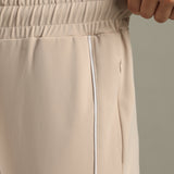Relaxed Fit Drawstring Wide-Leg Pants Designed with contrast piping for Elevated All-Day Comfort