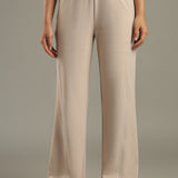Relaxed Fit Drawstring Wide-Leg Pants Designed with contrast piping for Elevated All-Day Comfort