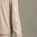 On-Trend Relaxed Fit Pullover Featuring Side Graphics and Quarter-Zip highneck Collar
