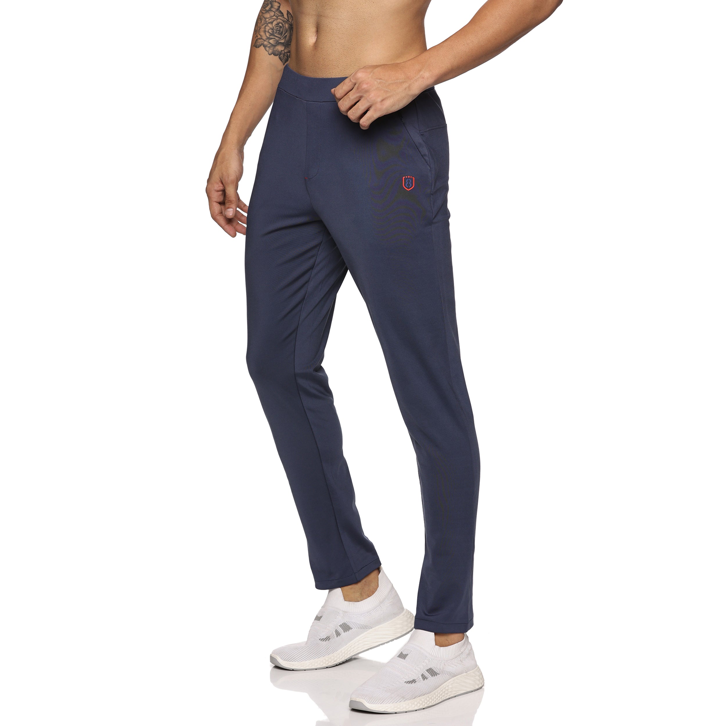 Flexible fit navy chinos for men designed for work and casual wear
