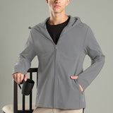 Men's All-Weather Water-Repellent Hoodie Jacket with Thumb hole