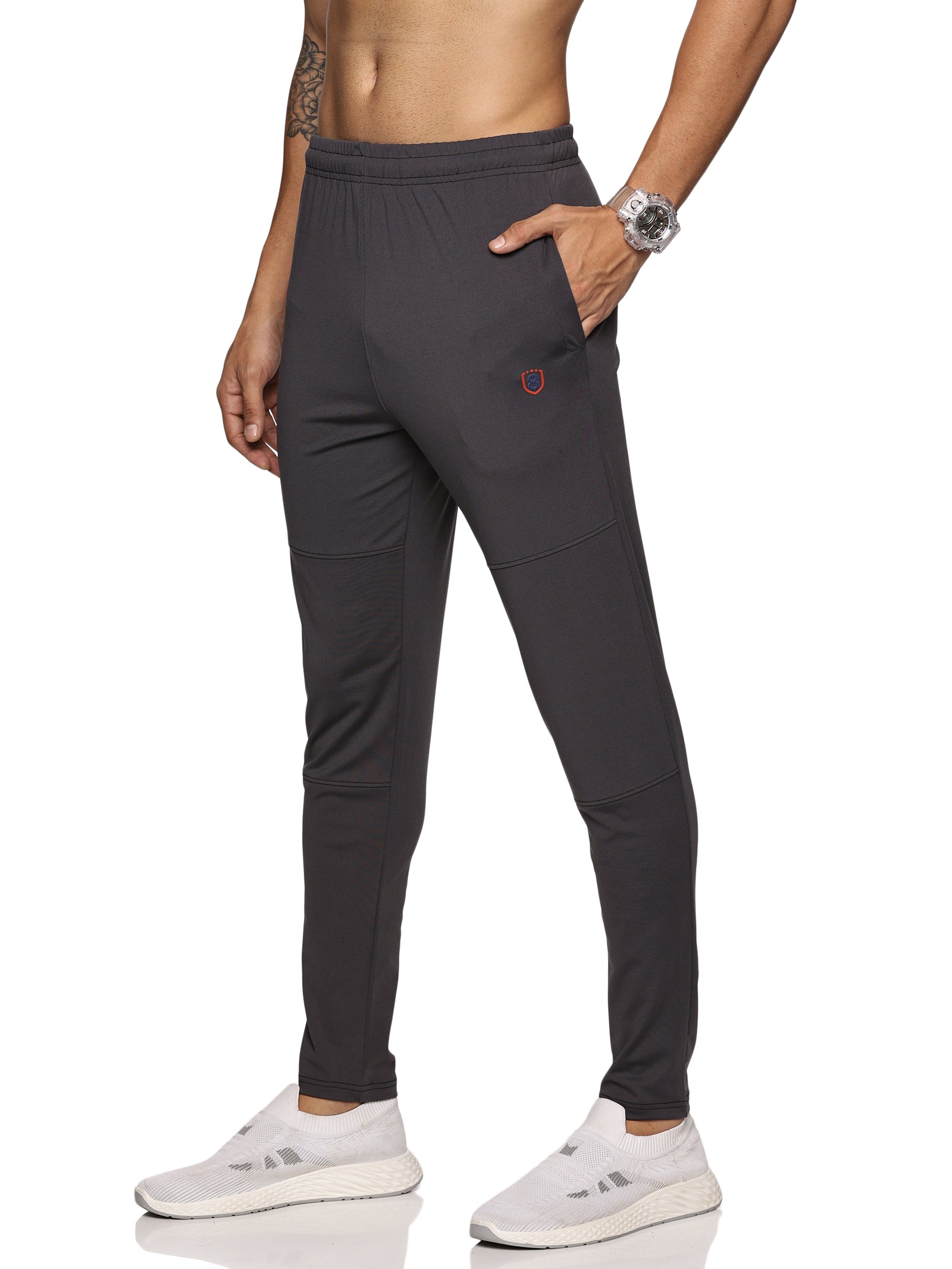 Grey Men’s sports track pants – perfect for gym and running