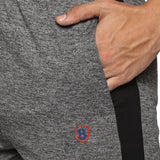 Grey and black zipper pocket track pants – ideal for gym and casual wear