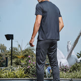 Lightweight Wrinkle Resistant Polyester Co-Ord Set for Men - Domin8