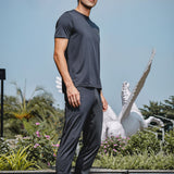 Lightweight Wrinkle Resistant Polyester Co-Ord Set for Men - Domin8