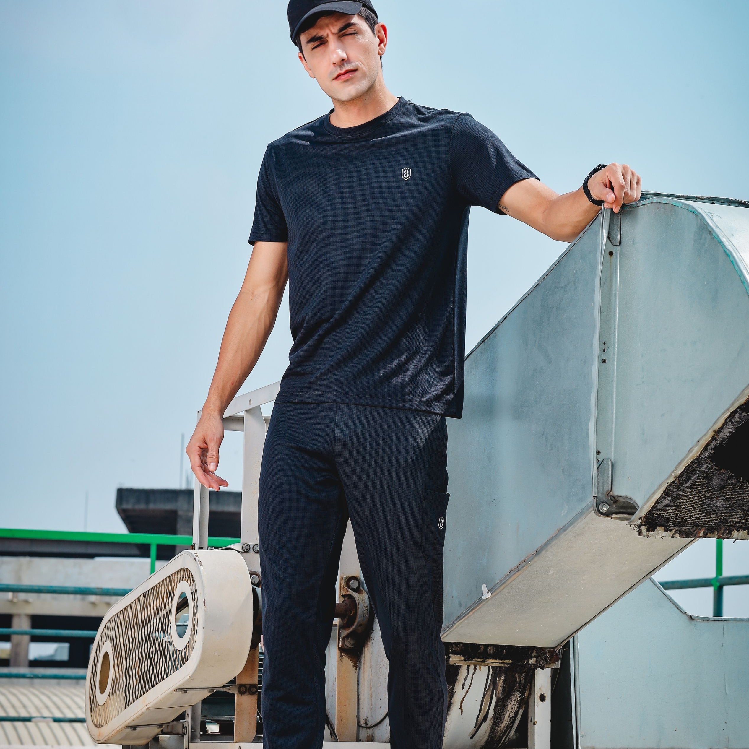 Lightweight Wrinkle Resistant Polyester Co-Ord Set for Men