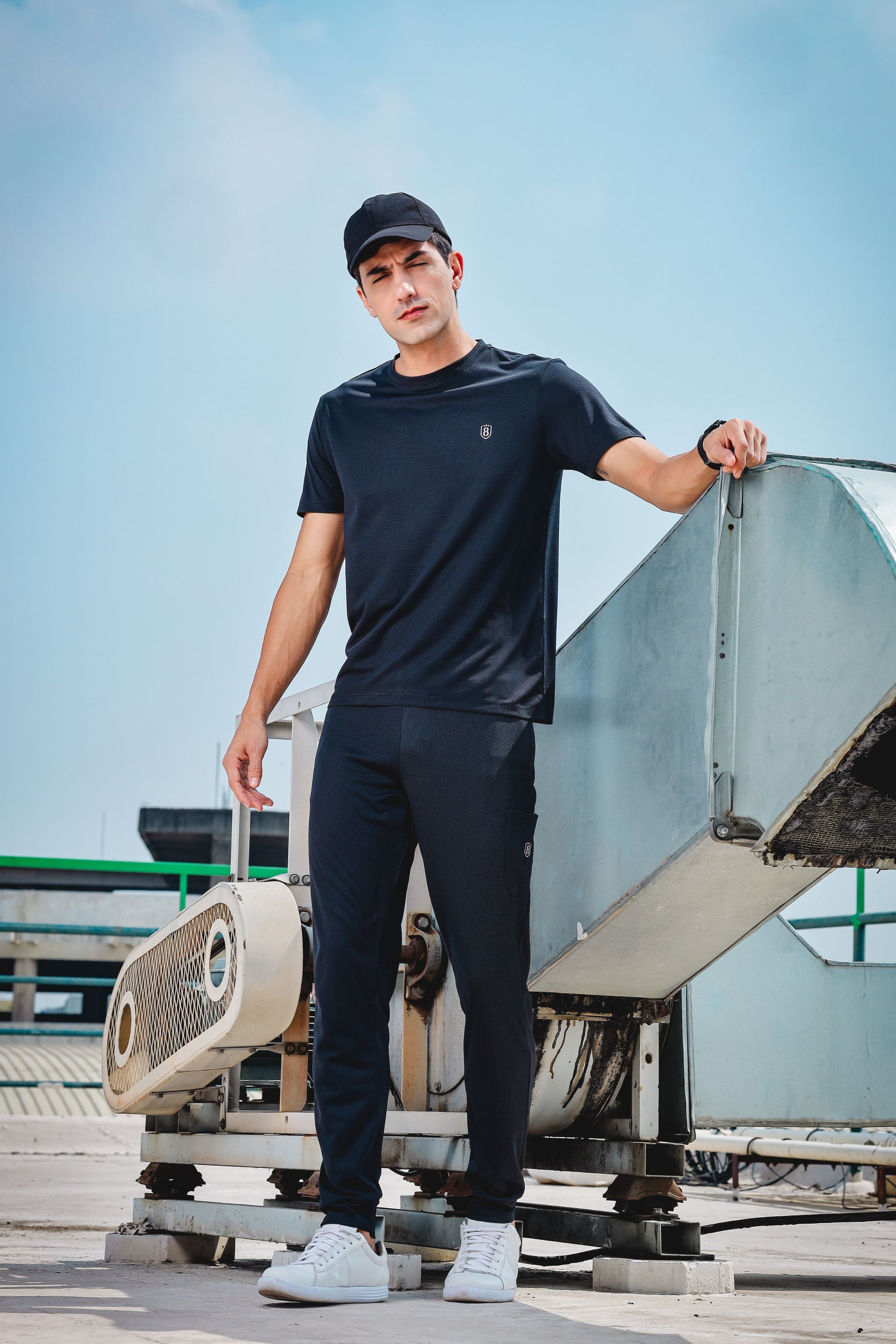 Lightweight Wrinkle Resistant Polyester Co-Ord Set for Men