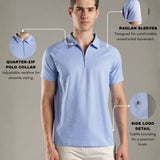 Men Stylish Polo With Zipper Closure