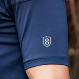 Men Solid High Performance Half Raglan Sleeve(Navy Blue)